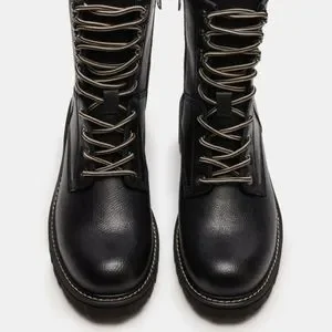 Shoes | Drevan Steve Madden Black Combat Boots | Poshmark display picture 3